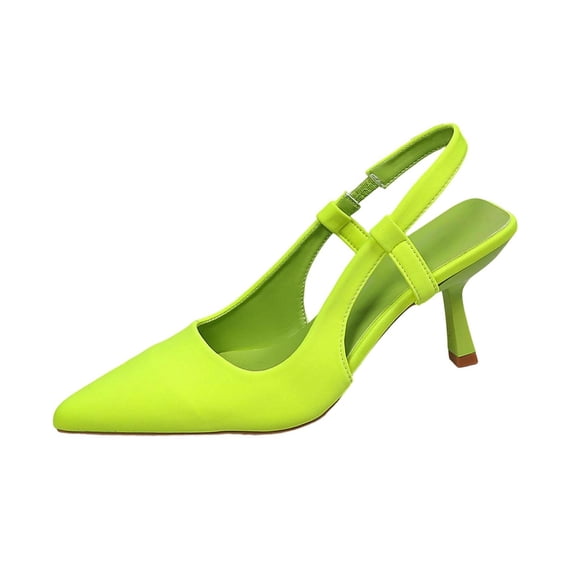 Women's Pointed Toe Slingback Pumps Stilettos Heels Sandals Summer Mules Sandals Casual Dress Shoes