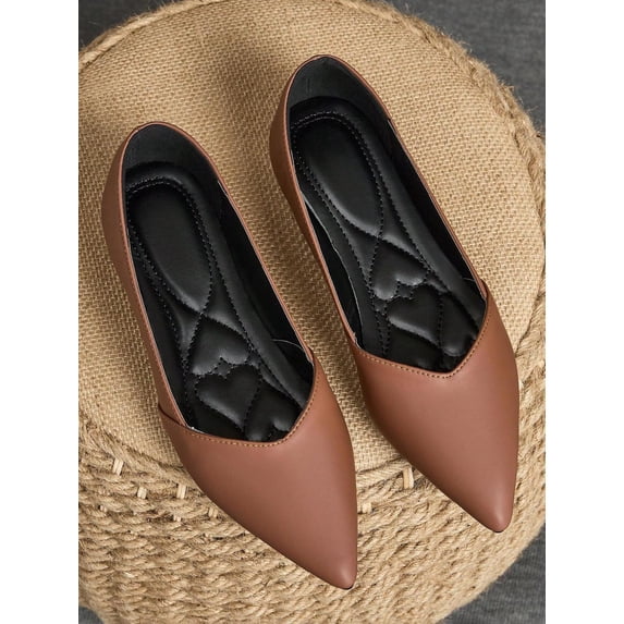 Women's Pointed Toe Suede Flats Loafers, Purple Leopard Print Slip-On Shoes, Soft Sole Casual Versatile Office Work Casual Wear