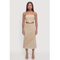 thumbnail image 1 of Women's Pointelle Knit Lace Patchwork Midi Skirt, 1 of 4
