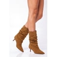 thumbnail image 1 of Women's Pointy Toe Kitten Heel Mid Calf Slouch Boots, 1 of 5