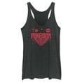 thumbnail image 1 of Women's Pokemon 3D Retro Title  Racerback Tank Top Black Heather X Small, 1 of 4