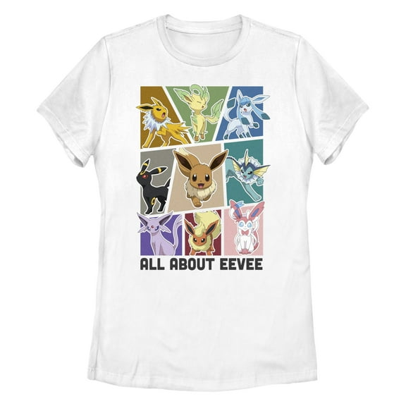 Women's Pokemon All About Eevee Eeveeloution Graphic T-Shirt