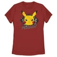 thumbnail image 1 of Women's Pokemon Angry Pikachu Graphic Tee Red Medium, 1 of 4