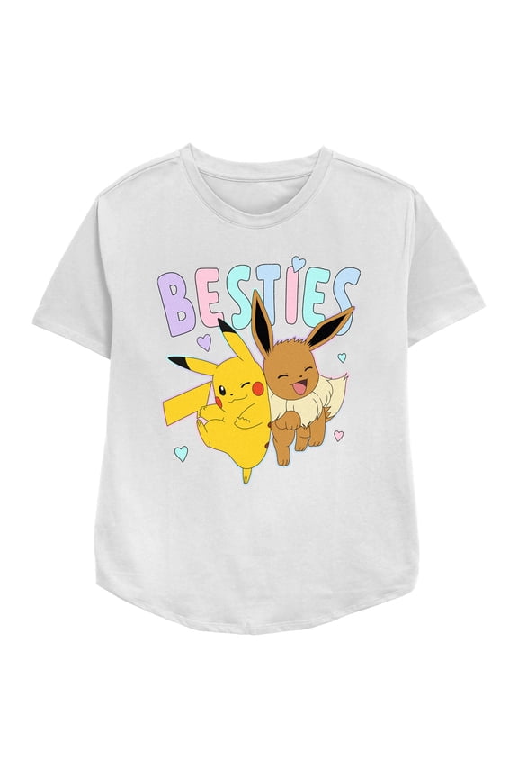 Women's Pokemon Besties Eevee and Pikachu Graphic T-Shirt
