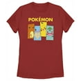 thumbnail image 1 of Women's Pokemon Character Boxes Graphic Tee Red Medium, 1 of 4