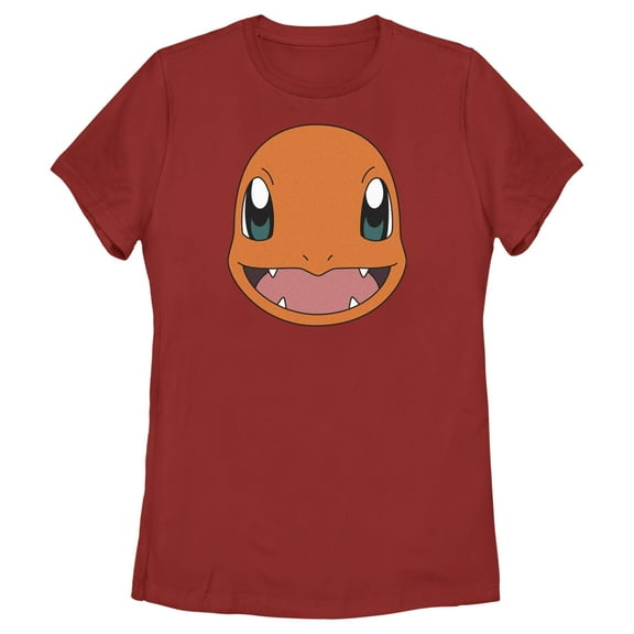Women's Pokemon Charmander Smile  Graphic Tee Red 2X Large