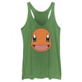 thumbnail image 1 of Women's Pokemon Charmander Smile  Racerback Tank Top Envy Green Medium, 1 of 4