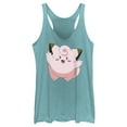 thumbnail image 1 of Women's Pokemon Clefairy Large Portrait Racerback Tank Top Tahiti Blue X Small, 1 of 4