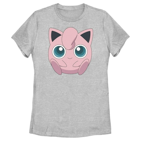Women's Pokemon Cute Jigglypuff Graphic Tee Athletic Heather Large