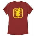 thumbnail image 1 of Women's Pokemon Digital Pikachu Graphic Tee Red X Large, 1 of 4