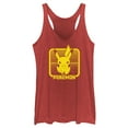 thumbnail image 1 of Women's Pokemon Digital Pikachu  Racerback Tank Top Red Heather X Large, 1 of 4