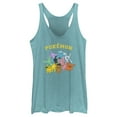 thumbnail image 1 of Women's Pokemon Eeveelutions Racerback Tank Top Tahiti Blue 2X Large, 1 of 4