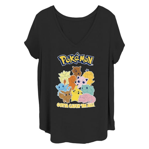 Women's Pokemon Gotta Catch 'Em All Group Graphic T-Shirt