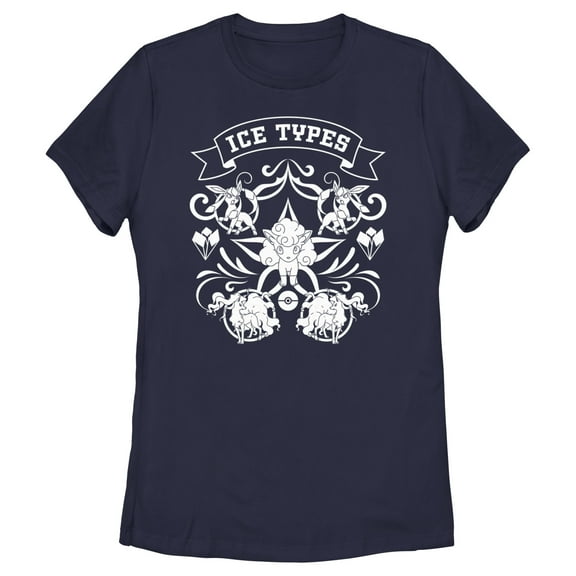 Women's Pokemon Ice Types Artistic Graphic T-Shirt