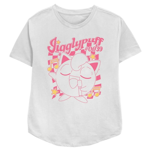 Women's Pokemon Jigglypuff Retro Music  Graphic T-Shirt