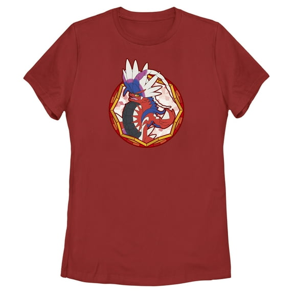 Women's Pokemon Koraidon Circle Graphic Tee Red Small