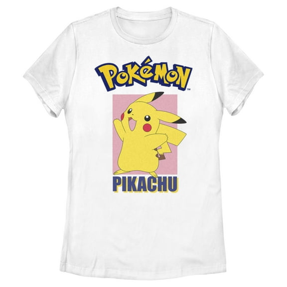 Women's Pokemon Pikachu Portrait Graphic Tee White 2X Large