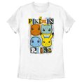 thumbnail image 1 of Women's Pokemon Starters Rocks Graphic Tee White Small, 1 of 4