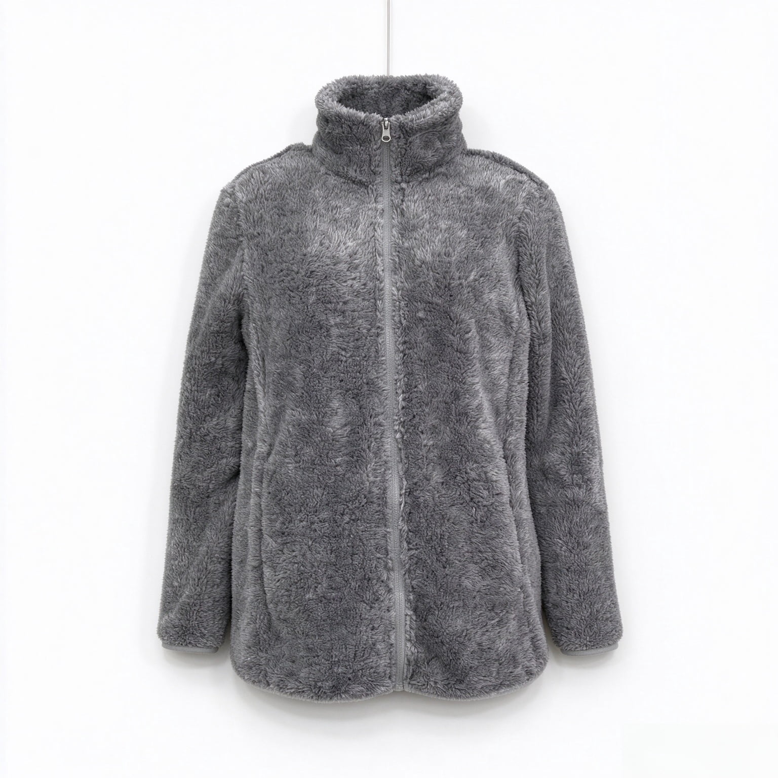 5162 Postcode Women's Polar Fleece Full-Zip Jacket, Gray - Walmart.com