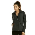 thumbnail image 1 of Women's Polar Fleece Full Zip Up Winter Jacket (M, Charcoal), 1 of 4