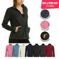 thumbnail image 1 of Women’s Polar Fleece Jacket with Pockets Full Zip Up S-3XL Regular & Plus Long Sleeve Lightweight Warm Coat Spring Fall Winter Activewear Womenswear, 1 of 7