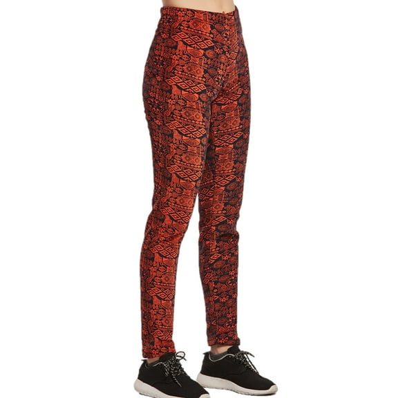 Women's Polar Fleece Lined Leggings/ Winter Pants, Navy/Light Brick L, 1 Piece