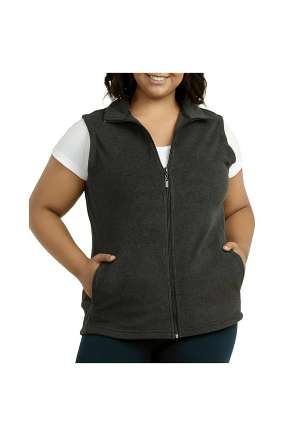 Women’s Polar Fleece Vest Full Zip Up with Pockets Plus Size Sleeveless Fuzzy Casual Lightweight Warm Jacket Spring Fall Winter Womenswear Outdoor