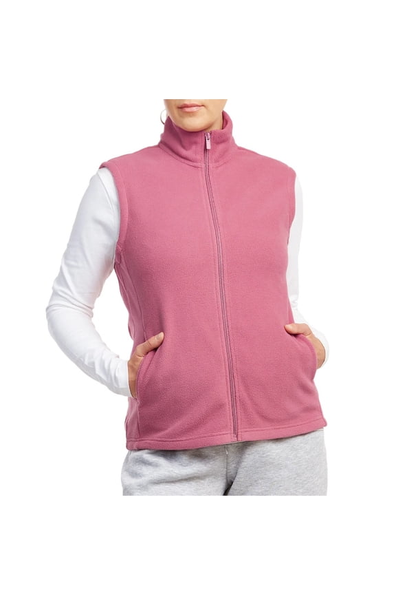 Women’s Polar Fleece Vest Full Zip Up with Pockets Plus Size Sleeveless Fuzzy Casual Lightweight Warm Jacket Spring Fall Winter Womenswear Outdoor