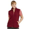 thumbnail image 1 of Women's Polar Fleece Zipper Vest Sleeveless Jacket, Burgundy 3XL, 1 Pack, 1 of 8