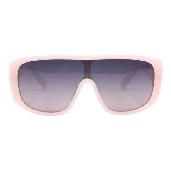 Women's Polarized Sunglasses Oversized Square Shield Style UV400 Pink, Smoke
