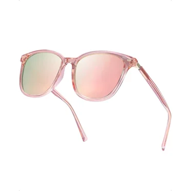 Women's Polarized Trendy Sunglasses with Mirrored Lens & UV400 Protection