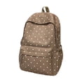 thumbnail image 1 of Women's Polka Dot Backpack Casual Large Capacity Nylon Daypack for School Campus Commute Travel Weekend (Khaki), 1 of 6