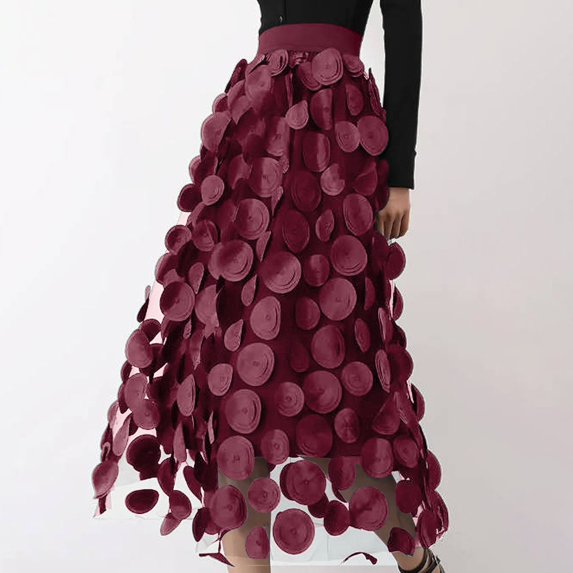 Women's Polka Dot Black Fall Skirt Elegant High Waist Party Wedding Flared A Line Midi Skirts Women Wrap around Dress Flare Dress 2x Dress for Women plus Size Dressy Dresses Chiffon Prom Dress plus