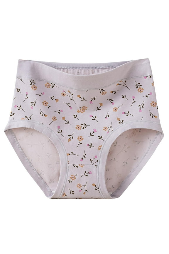 Women's Polka Dot Cotton Underwear High Waist Lace Trim Briefs Plus Size Oversized Comfort Fit Breathable Cute Daily Panties