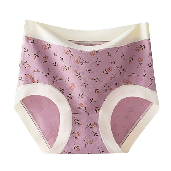 Women's Polka Dot Cotton Underwear High Waist Lace Trim Briefs Plus Size Oversized Comfort Fit Breathable Cute Daily Panties