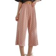 thumbnail image 1 of Women's Polka Dot Floral Eighth Wide Leg High Waist Loose Home Casual Pants, 1 of 3