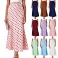 thumbnail image 1 of Women’s Polka Dot Midi Skirt High Waist Mermaid Flare Hem Bodycon Skirt Elegant Slim Fit Casual Office Party Summer Skirt, 1 of 6