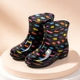 thumbnail image 1 of Women's Polka Dot PVC Short Ankle Rain Boots Slip On Fully Waterproof Glossy Transparent Surface Bright Print Styles for Rainy City Commutes Weekend Outdoor Trips Multicolor a 36, 1 of 6