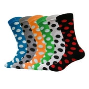 Women's Polka Dot Socks 3 Pairs Casual Dress Crew Polka Classic Collection  (6 Pack All Colors)