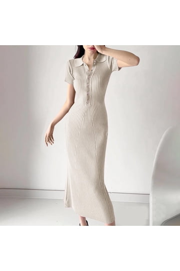 Knit Polo Dress