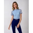 thumbnail image 1 of Women's Polo Shirt Short Sleeve with Chic Lace, 1 of 7