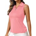 thumbnail image 1 of Women's Polo Shirts Quarter Zip Sleeveless Tops Dressy Casual Work Tshirts Workout Tennis Tank Tops, 1 of 4