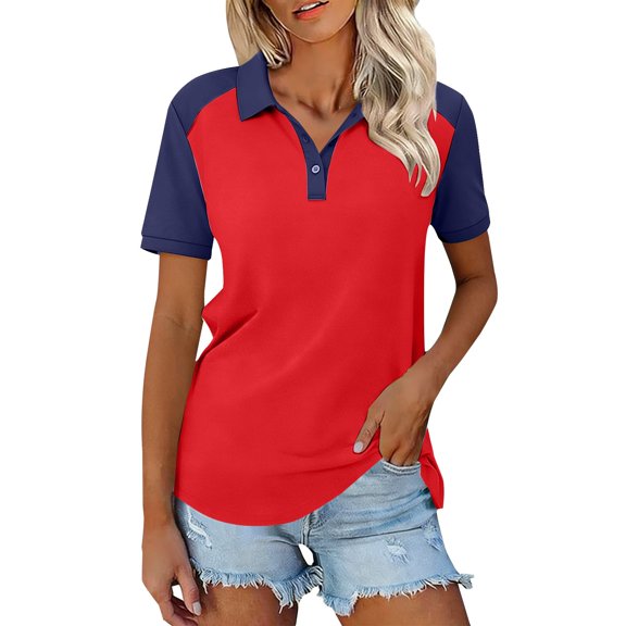 Women's Polos Golf Shirts Short Sleeve Upf 50+ Collared Shirt Quick Dry Tennis Work Athletic Tops,3 Buttons Golf Polo Shirts Athletic Tennis Tops Collared Pickleball T Shirt Tennis Work Athletic Tops