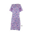 thumbnail image 1 of Women's Poly Cotton Backwrap Gown - 13 Prints Sizes Small - 3XL (3X-Large, Lavender with Purple Flowers 11), 1 of 1