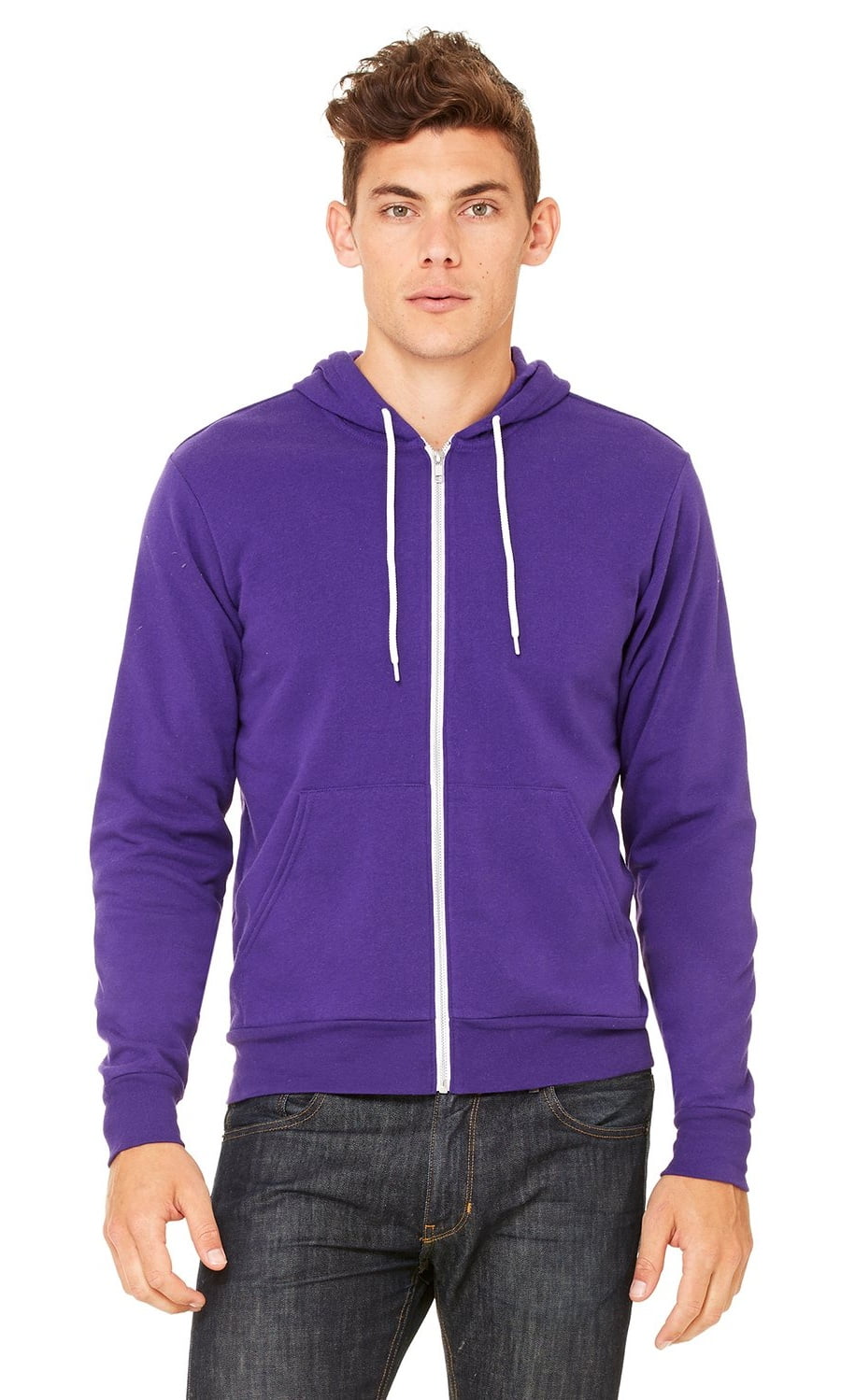 Women's Poly-Cotton Fleece Full-Zip Hoodie