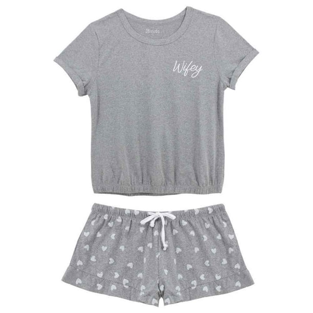 Matching Pyjamas Wifey Pjs Set Women's Poly T Shirt Shorts