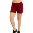 thumbnail image 1 of Women's Polyester 12" Leggings, Dark Red, Plus Size, 1 Piece, 1 of 2