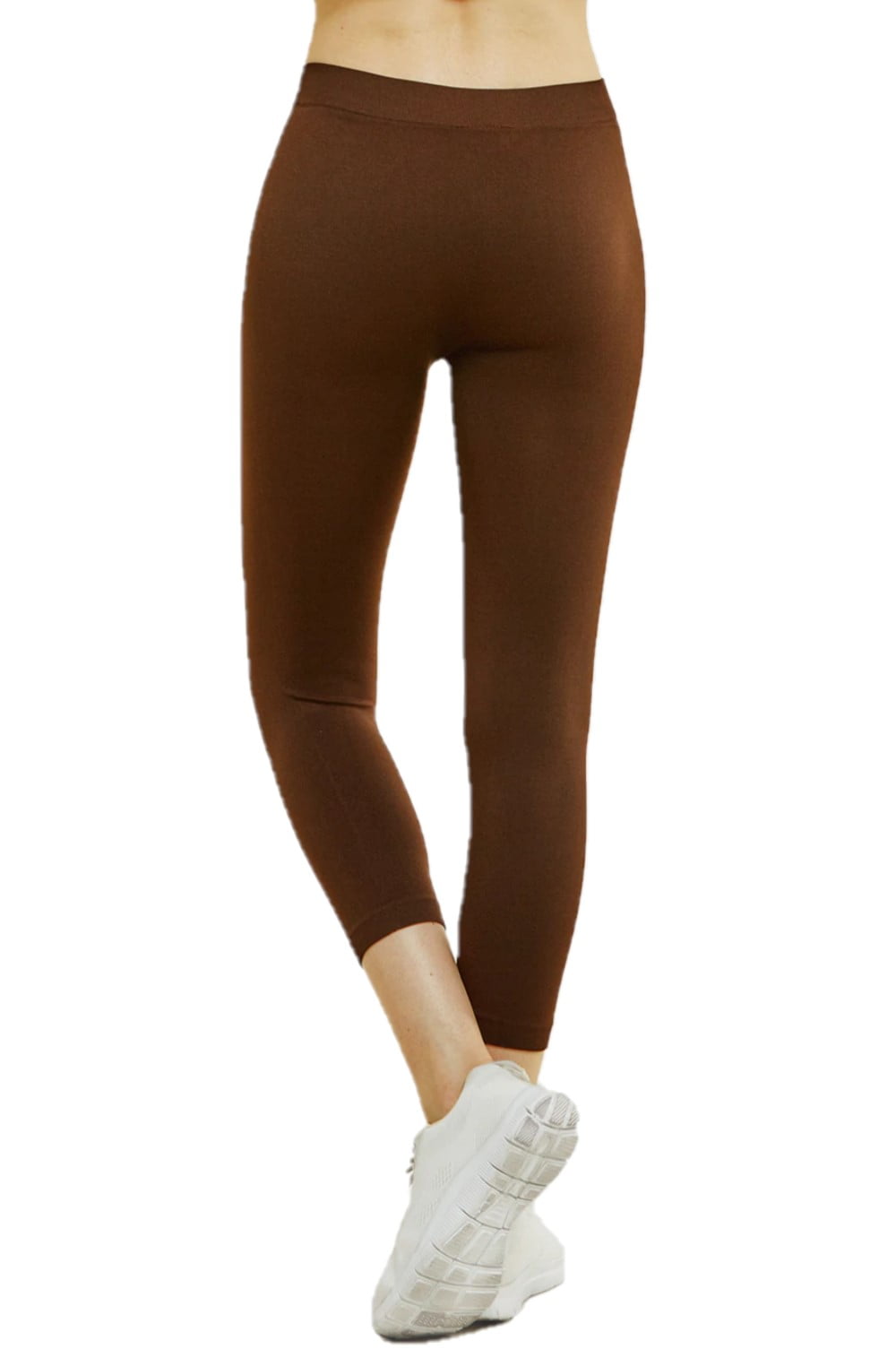 Women's Polyester Capri Leggings, Brown, One Size, 1 Piece