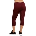 thumbnail image 1 of Women's Polyester Capri Leggings, Burgundy, Plus Size, 1 Piece, 1 of 1