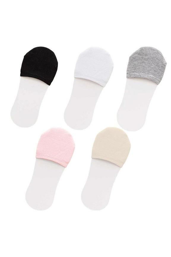 Women's Polyester Fiber Invisible Half Socks, Multi-color